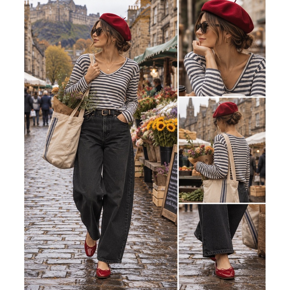 Anthropologie michael stars collab breton vneck french gamine ec fashionista m/L